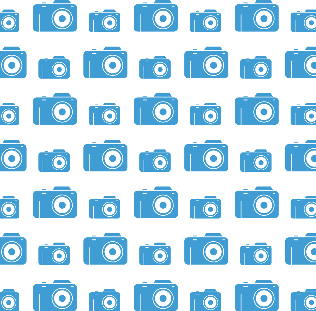 Digital Camera Icon Pattern on Transparent Background
