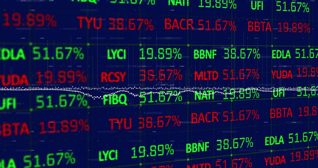 Dynamic stock market data display with real-time graphs