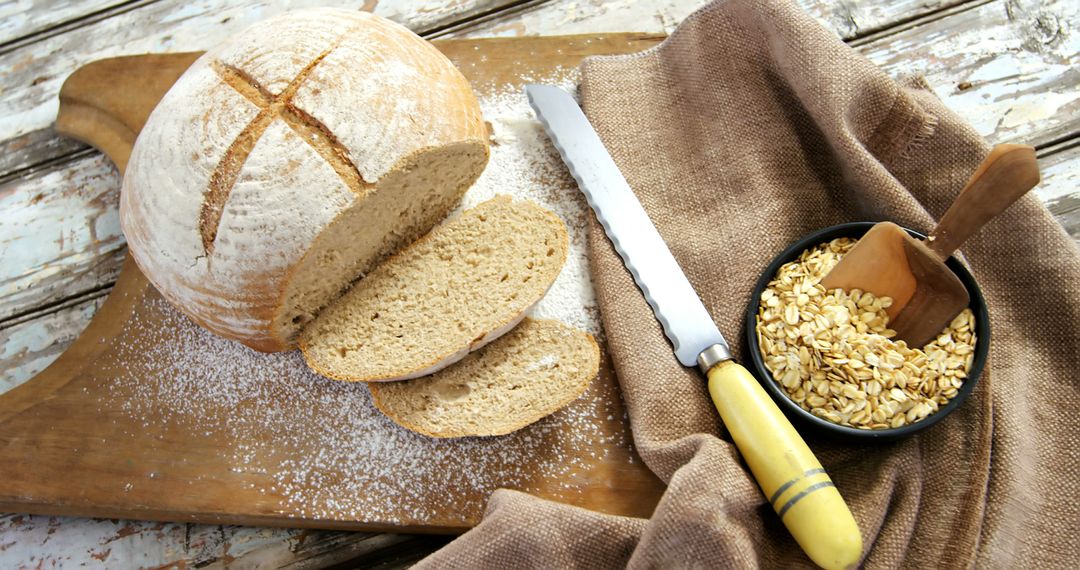 Fresh Homemade Whole Wheat Bread on Wooden Cutting Board - Free Images, Stock Photos and Pictures on Pikwizard.com