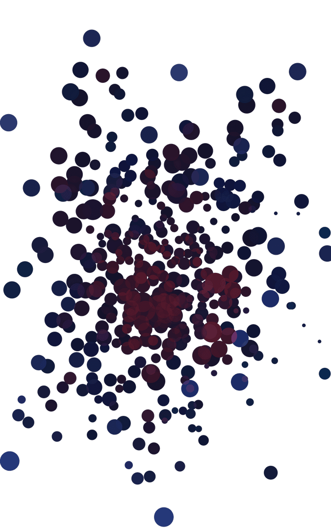 Abstract Blue Purple Dot Pattern on Transparent Background