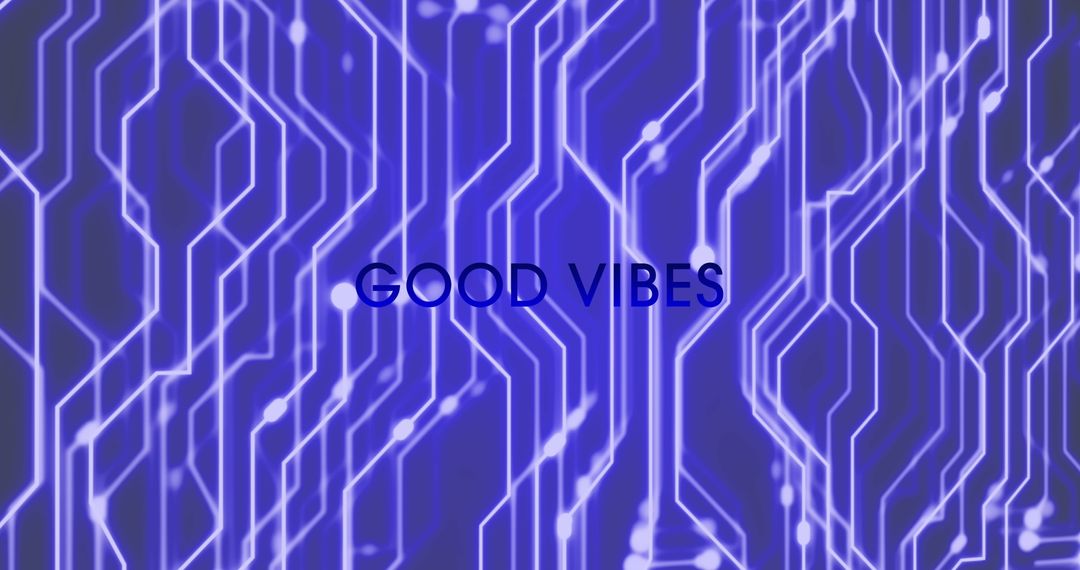 Abstract Digital Circuitry Pattern with Uplifting Message