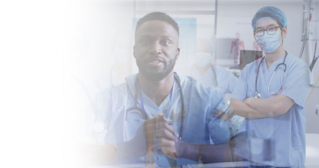 Tech-Savvy Healthcare Team in Virtual Consultation Setting