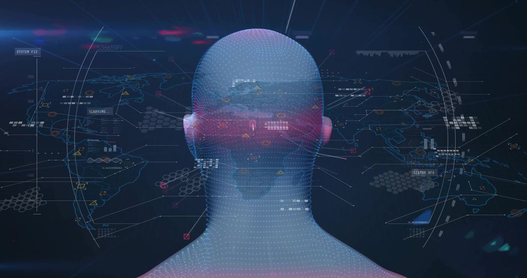 Futuristic Head in Virtual Data Network Interface