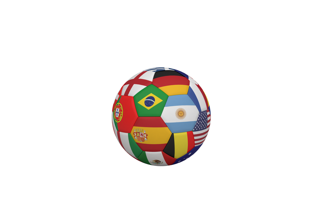 Transparent Football in Multinational Colors with White Background - Download Free Stock Images Pikwizard.com