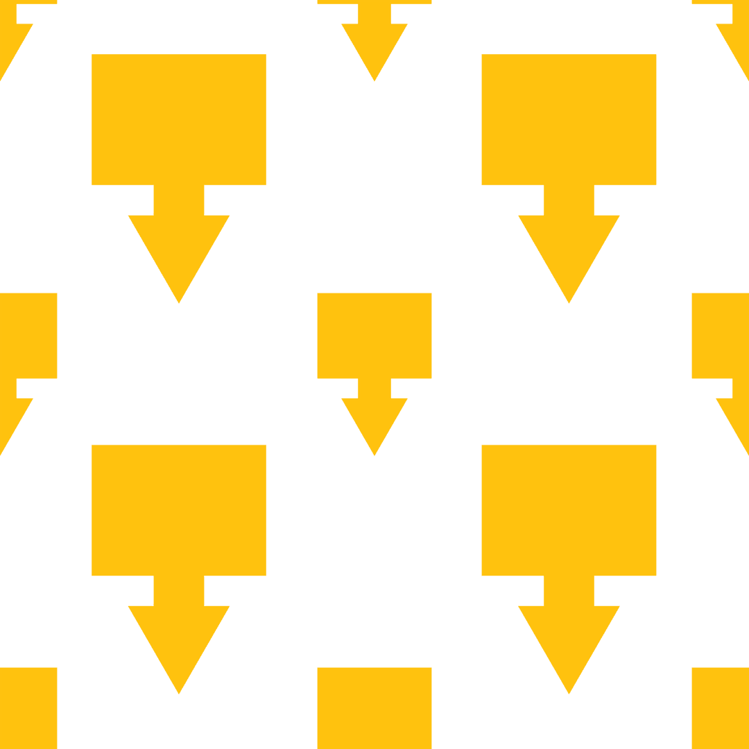 Transparent Background Patterns of Yellow Downward Arrows