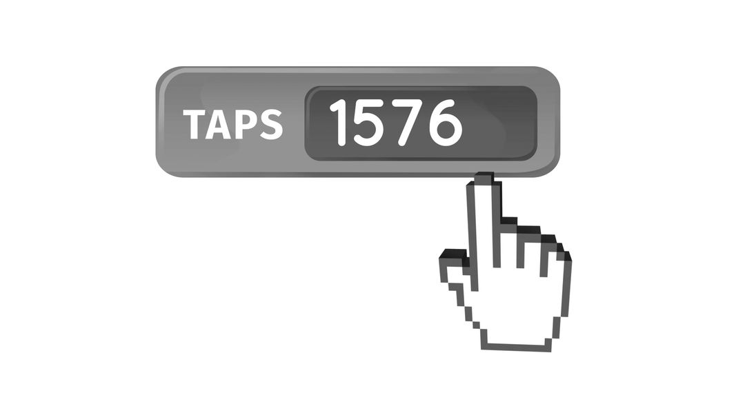 Digital Counter Click Illustration on White Background