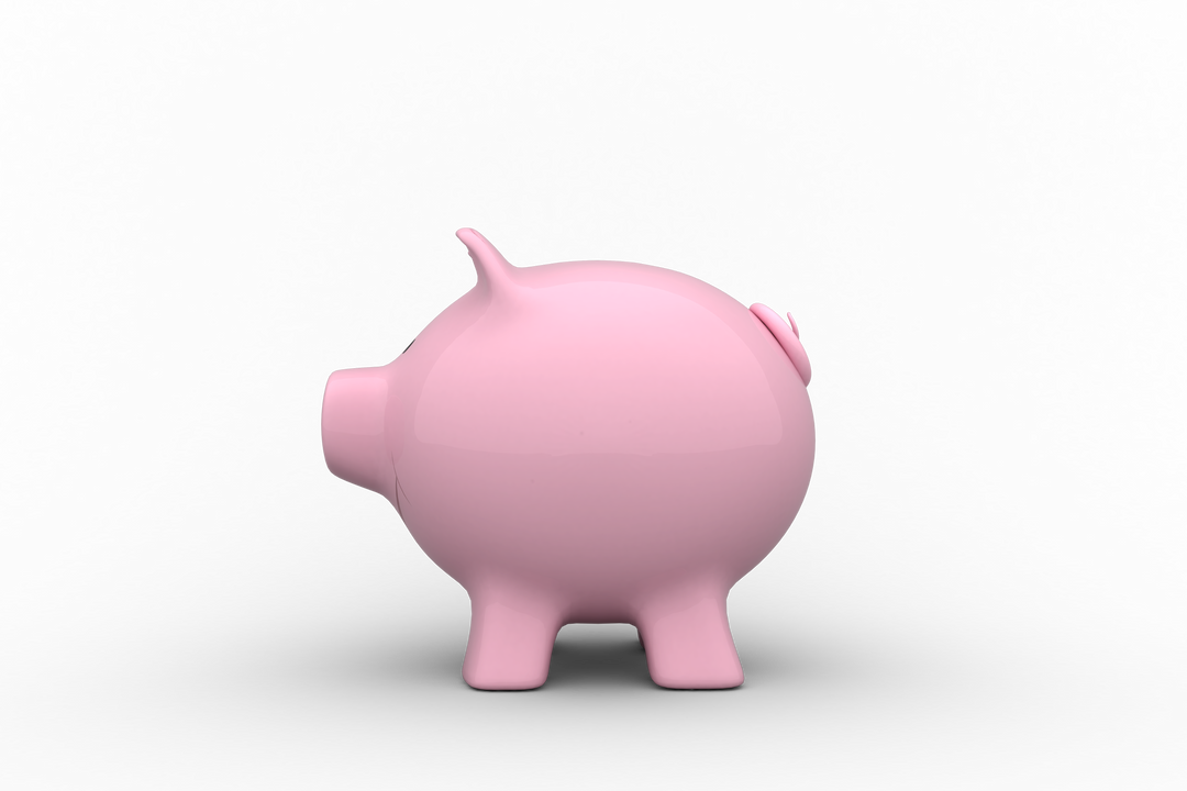 Transparent side view of pink piggy bank isolated - Download Free Stock Images Pikwizard.com