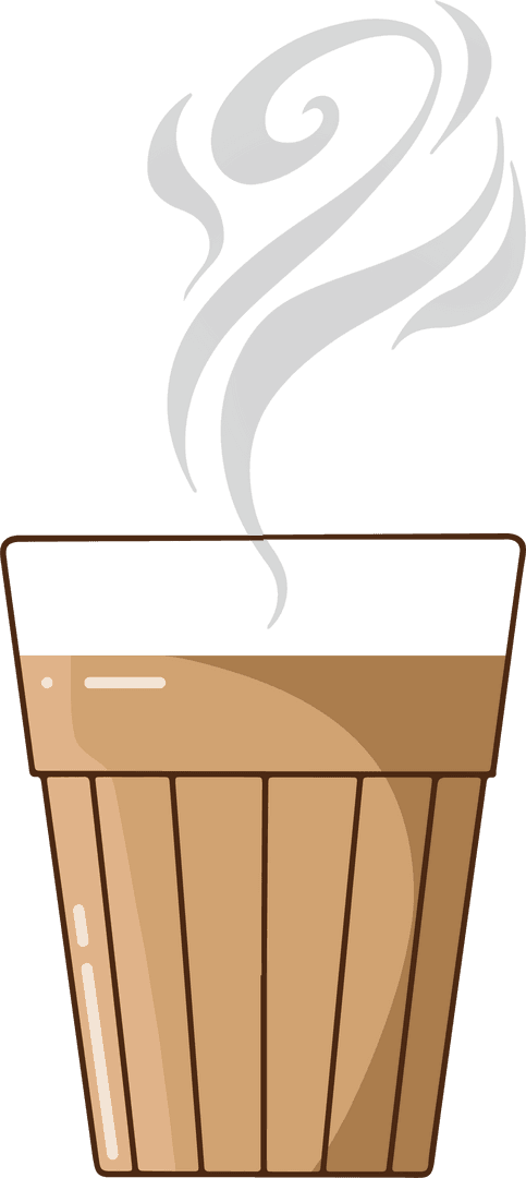 Transparent Reusable Coffee Glass with Steaming Hot Beverage