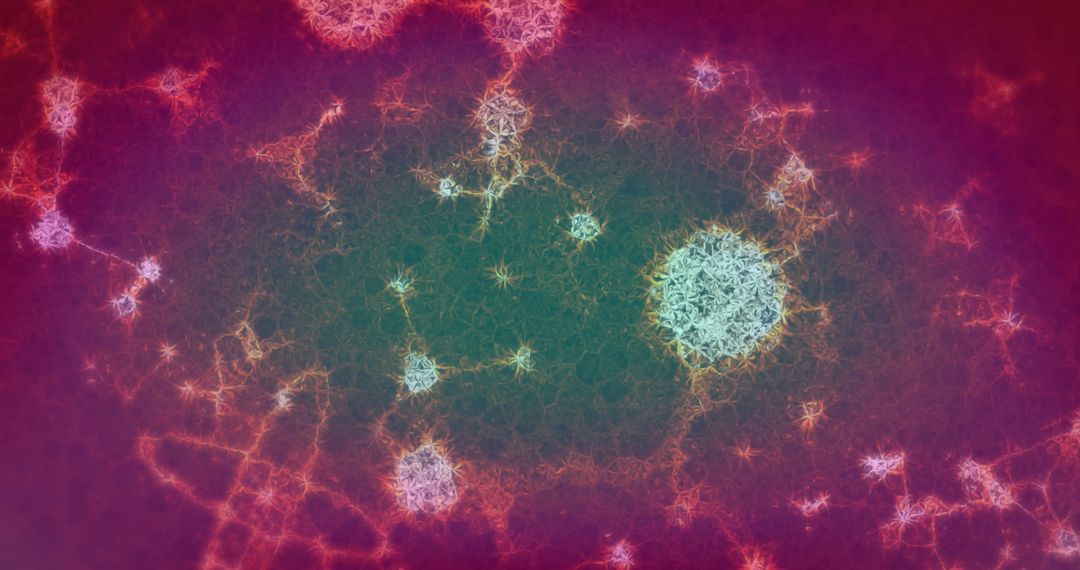 Abstract Molecule Patterns on Vivid Purple Background