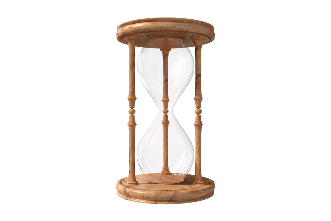 Transparent Wooden Hourglass Illustration with Sand Flowing - Download Free Stock Images Pikwizard.com