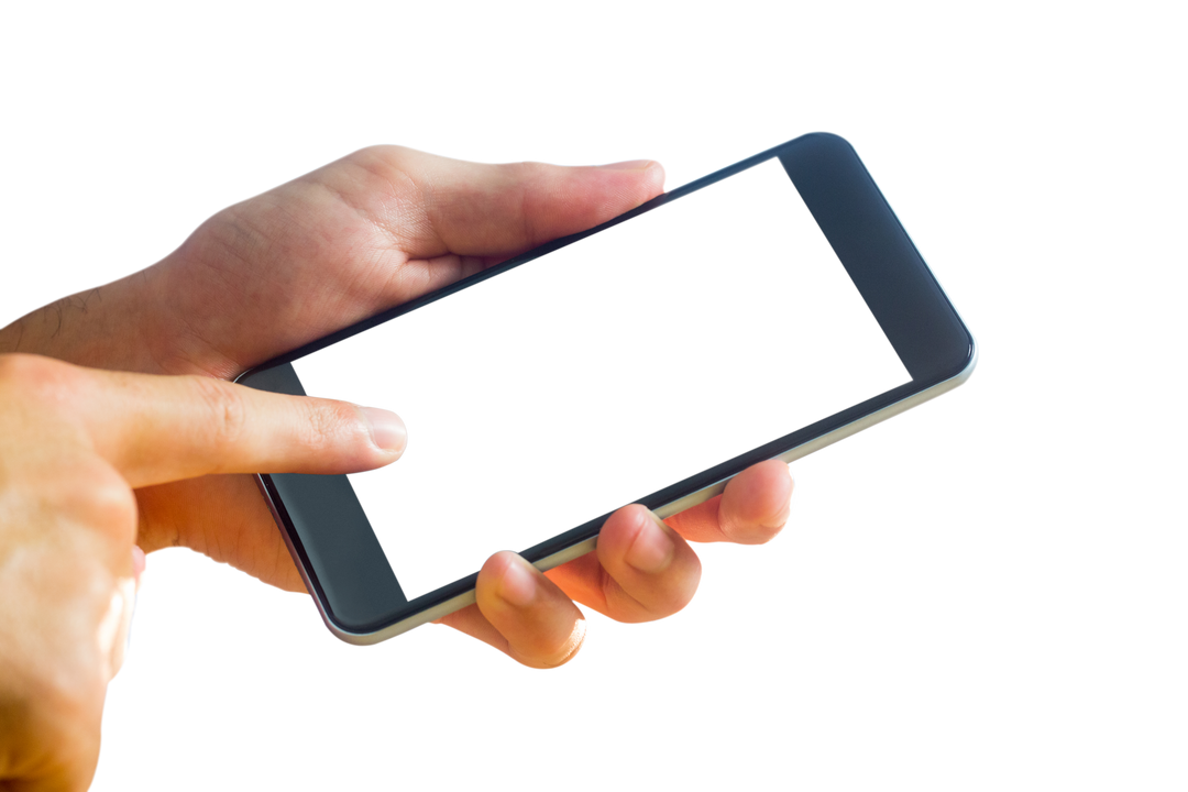 Hands Holding Smartphone with Transparent Background and Copy Space - Download Free Stock Images Pikwizard.com