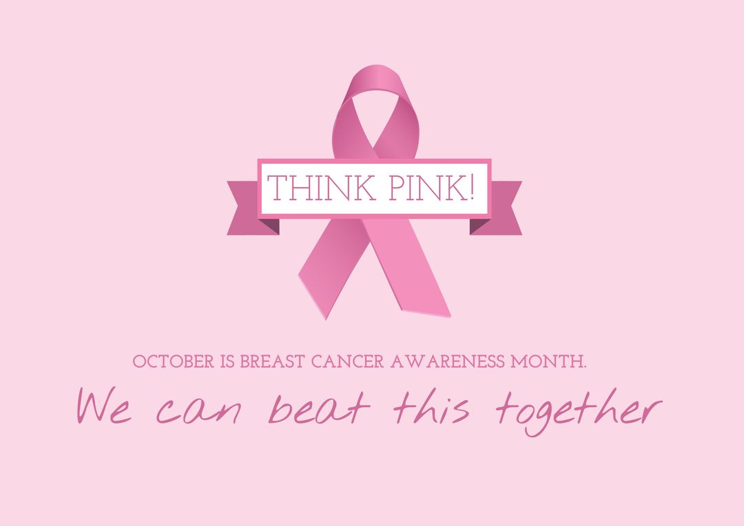 Breast Cancer Awareness Think Pink Ribbon - Download Free Stock Templates Pikwizard.com