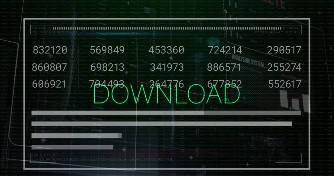Digital Data Download Concept with Global Business Interface
