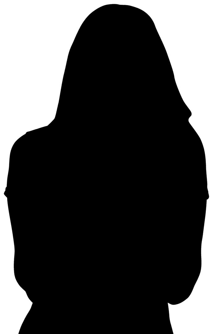 Silhouette Image of Woman Holding Hands on Transparent Background