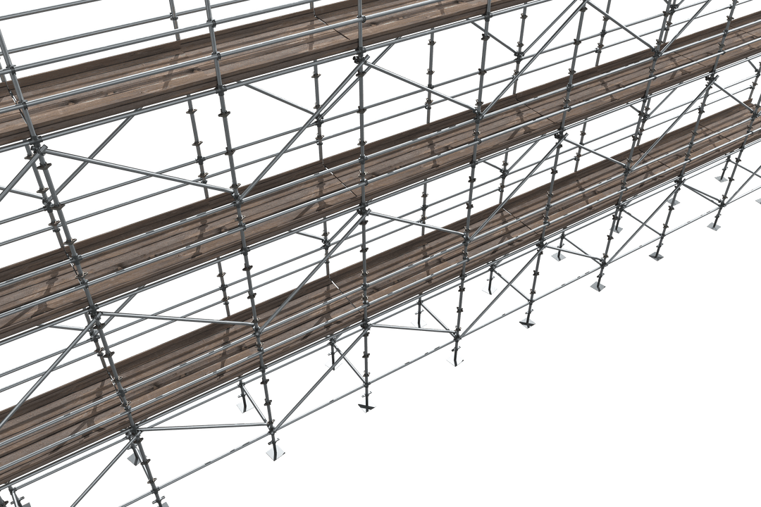 3D Transparent Scaffolding Structure Construction Design