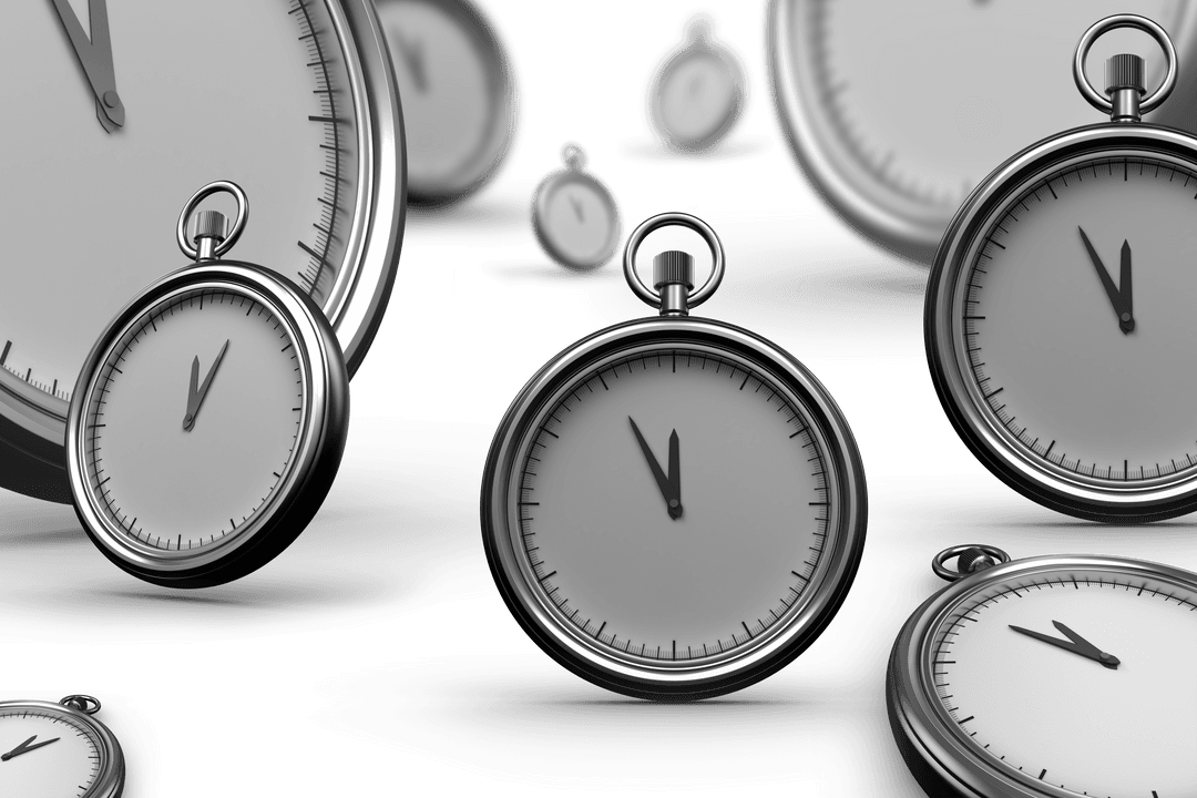 Transparent Stopwatch Displaying Eleven O'clock