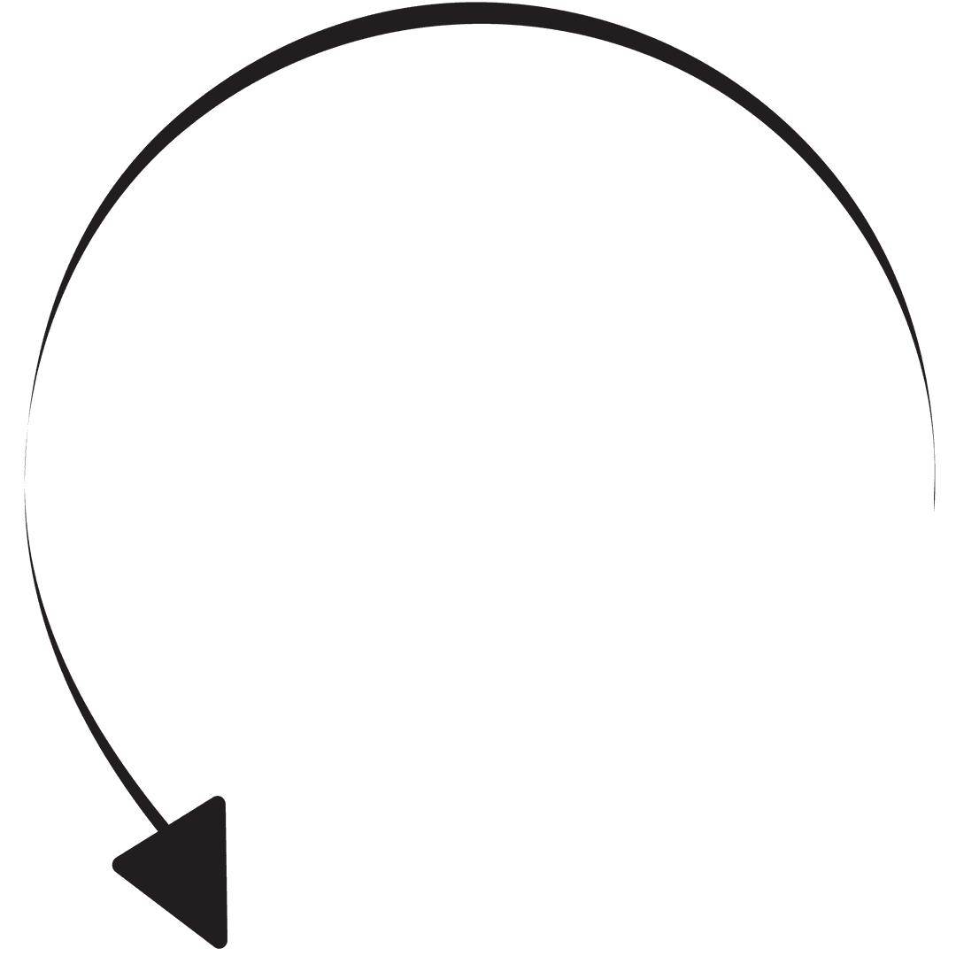 Minimal black arrow on transparent background for direction concepts