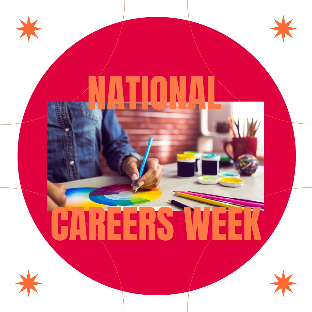 Creative Professional Working on Color Wheel for National Careers Week