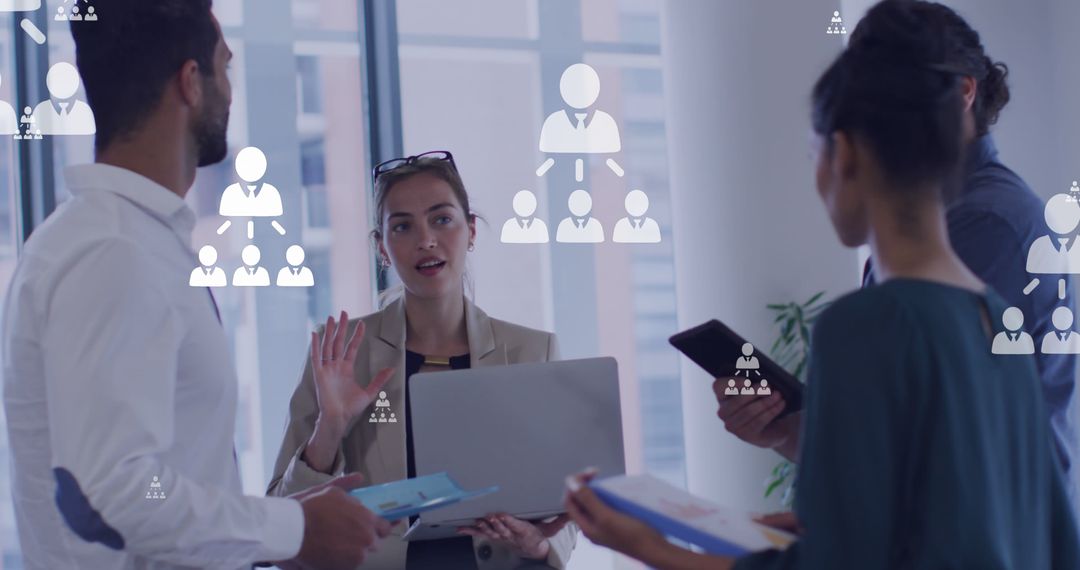 Business Team Discussing Digital Network Strategy