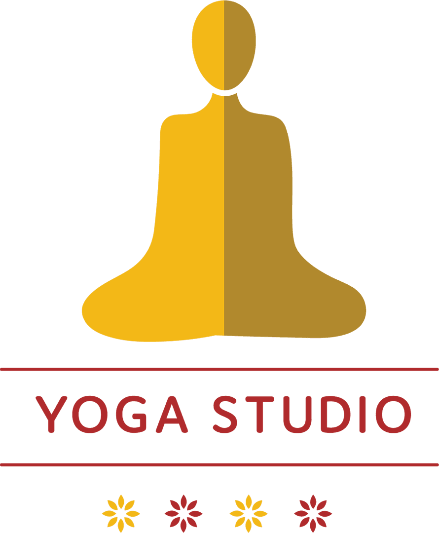 Transparent Yoga Studio Logo with Minimalist Design