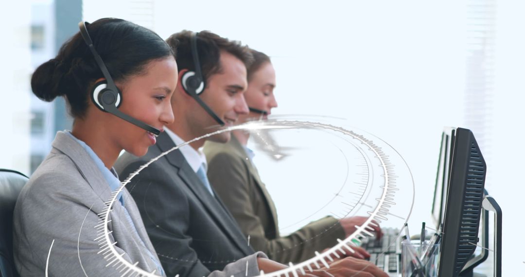 Diverse Customer Support Team Connecting through Technology