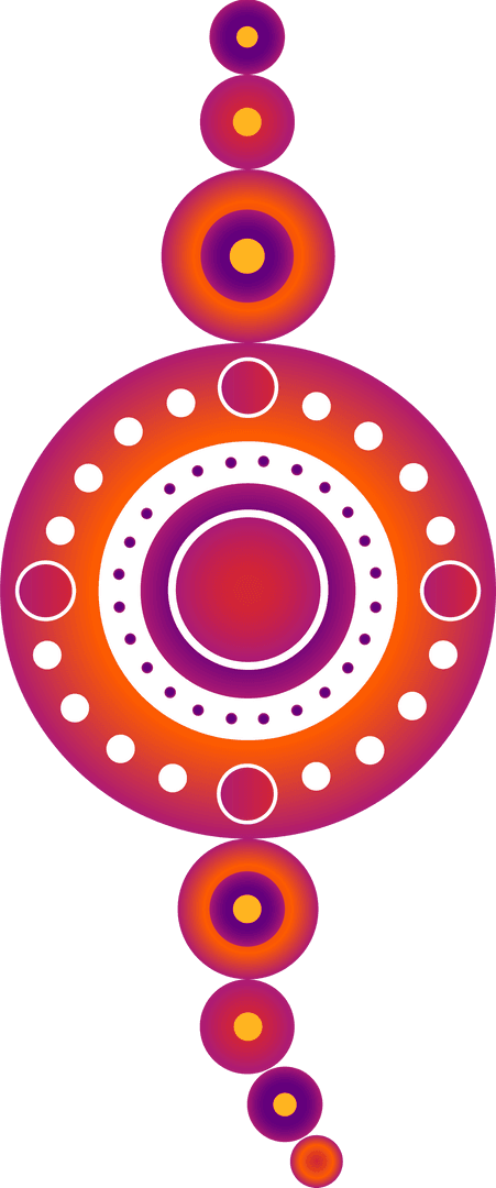 Concentric Circles Arrangement on Transparent Background