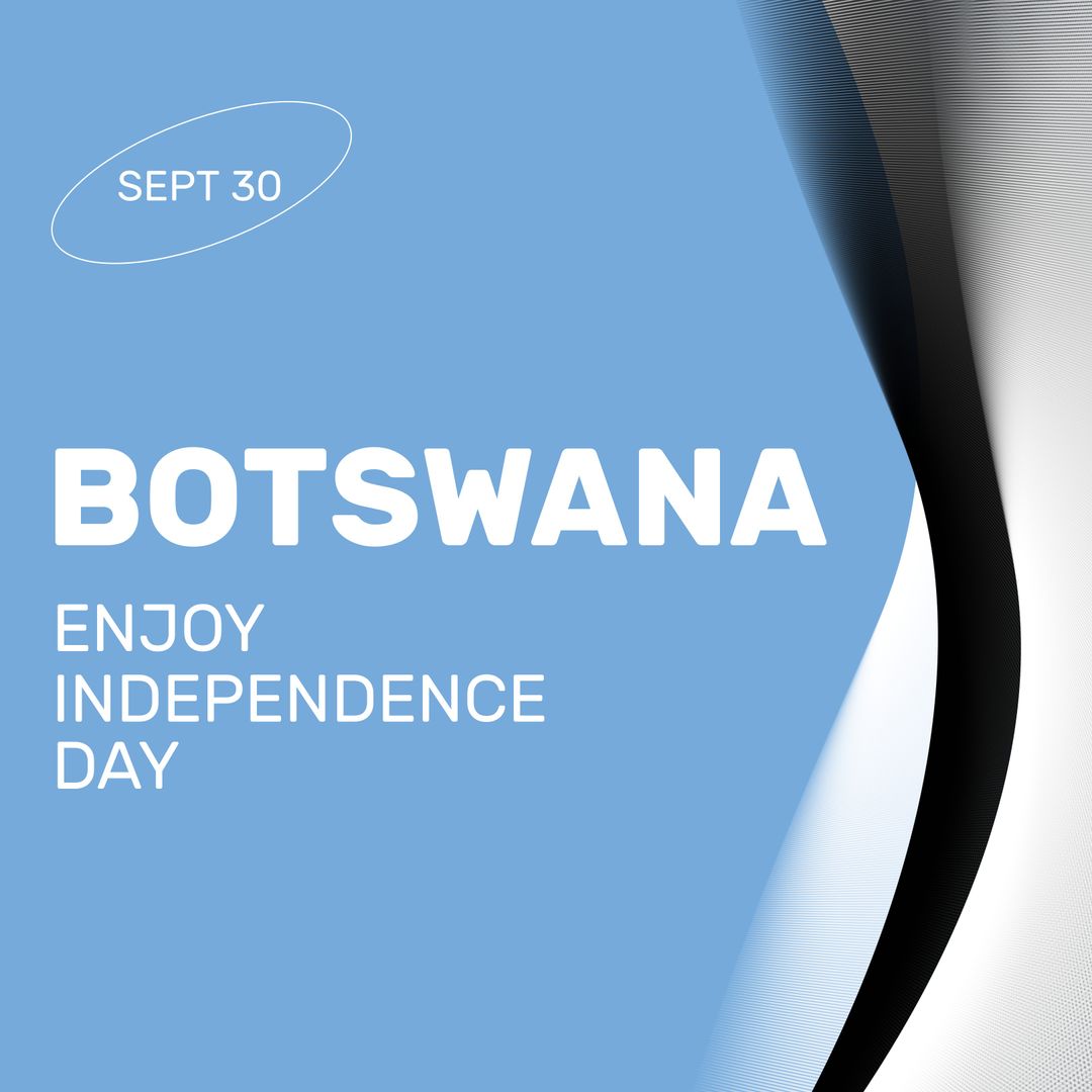 Botswana Independence Day Celebration Banner with Flag Design