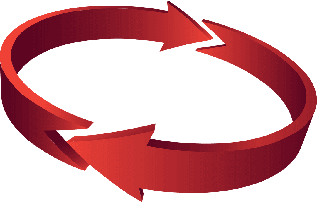 Red Circular Arrows with Transparent Background for Direction Concept - Download Free Stock Images Pikwizard.com