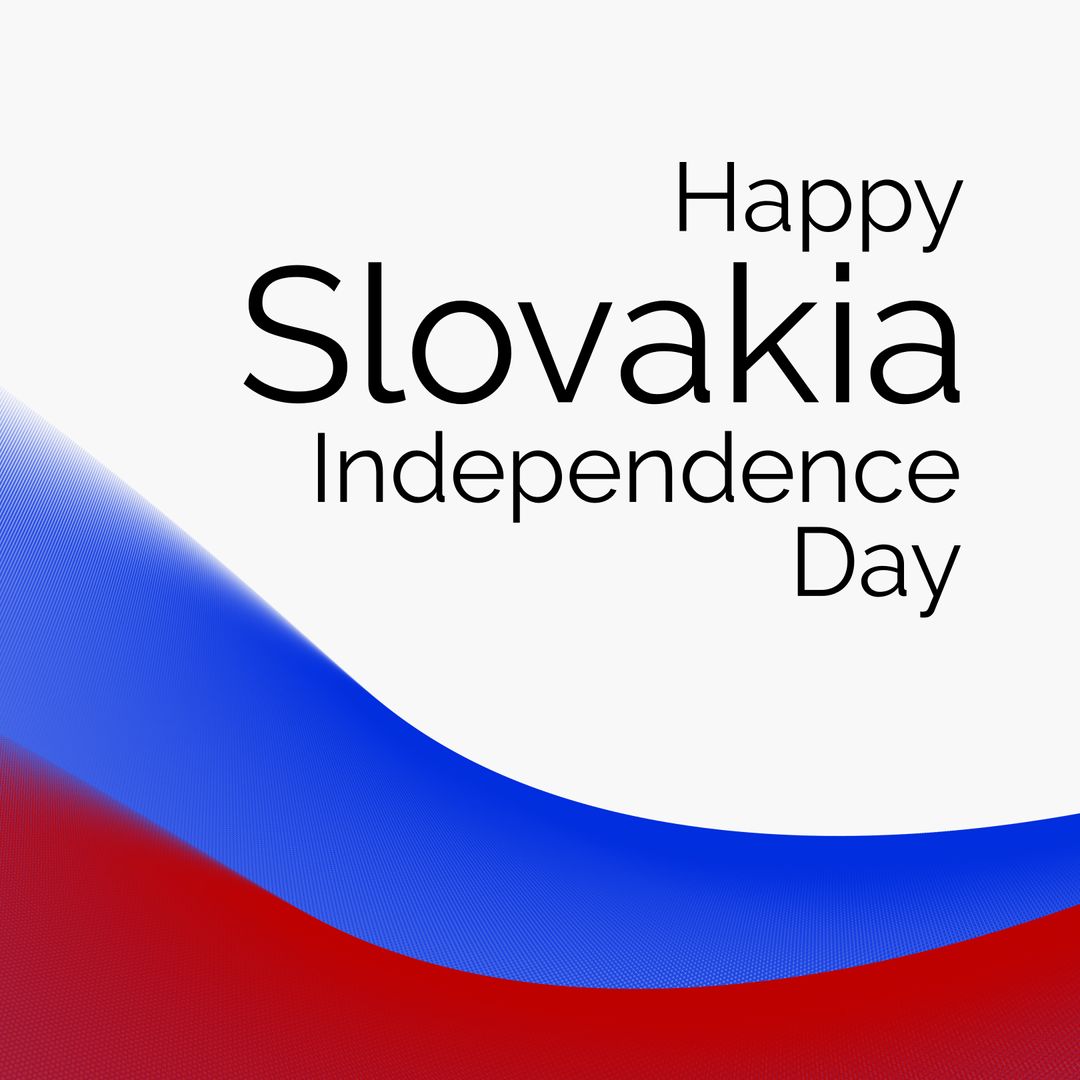 Slovakia Independence Day Celebration Background with Flag