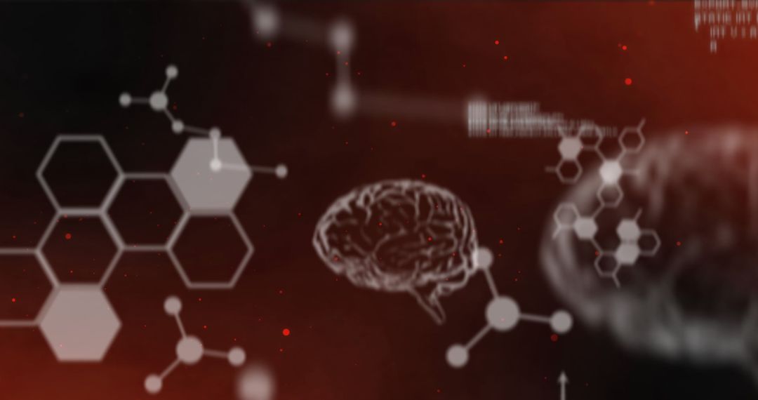 Digital brain and data processing with technology concept