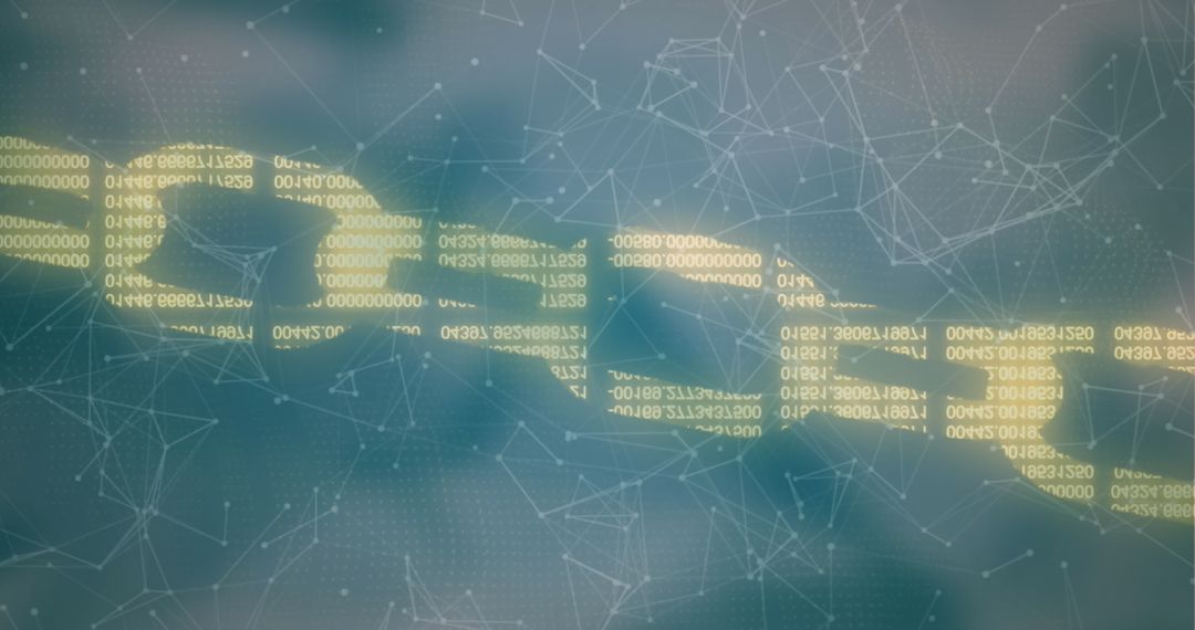 Cybersecurity Chain Network on Grey Gradient Backdrop