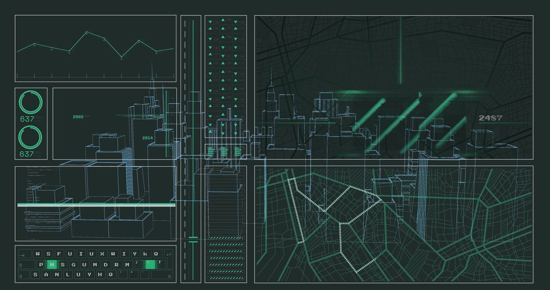 Digital City Blueprint with Data Interface