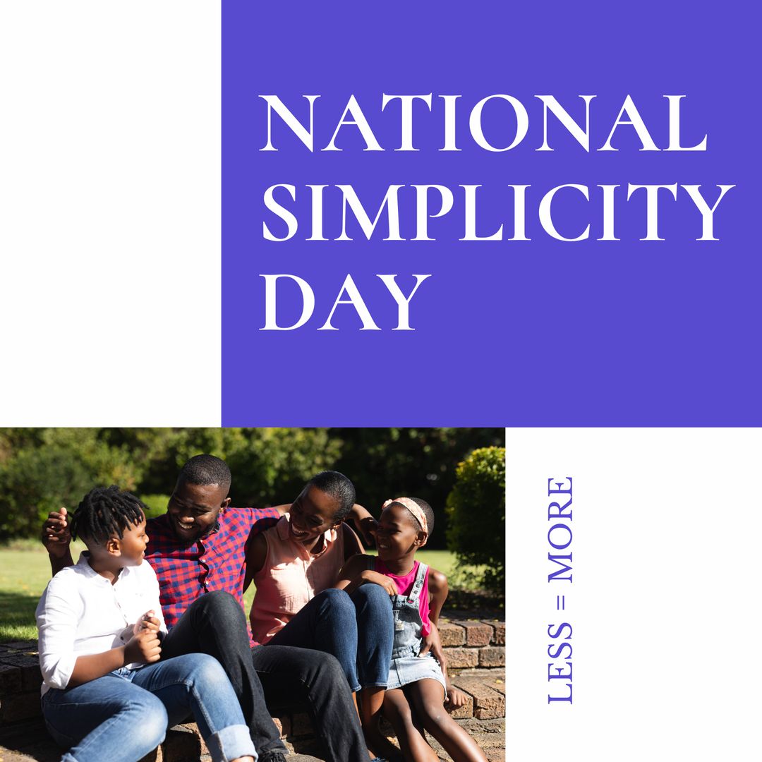 Family Celebrating National Simplicity Day Outdoors