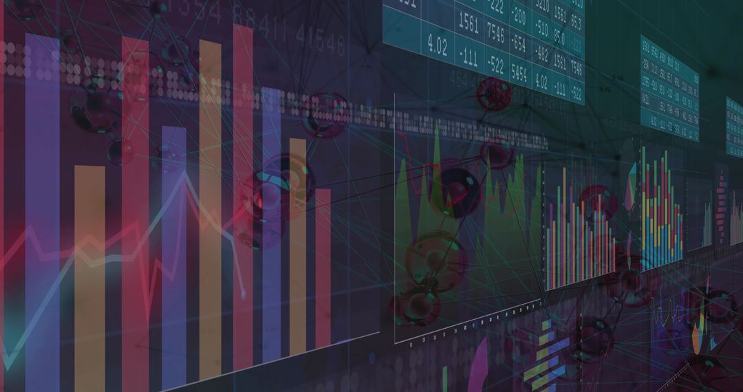 Futuristic Data Visualization with Charts and Molecules