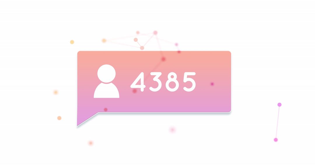 Social Media Follow Count Icon with Global Connections Theme