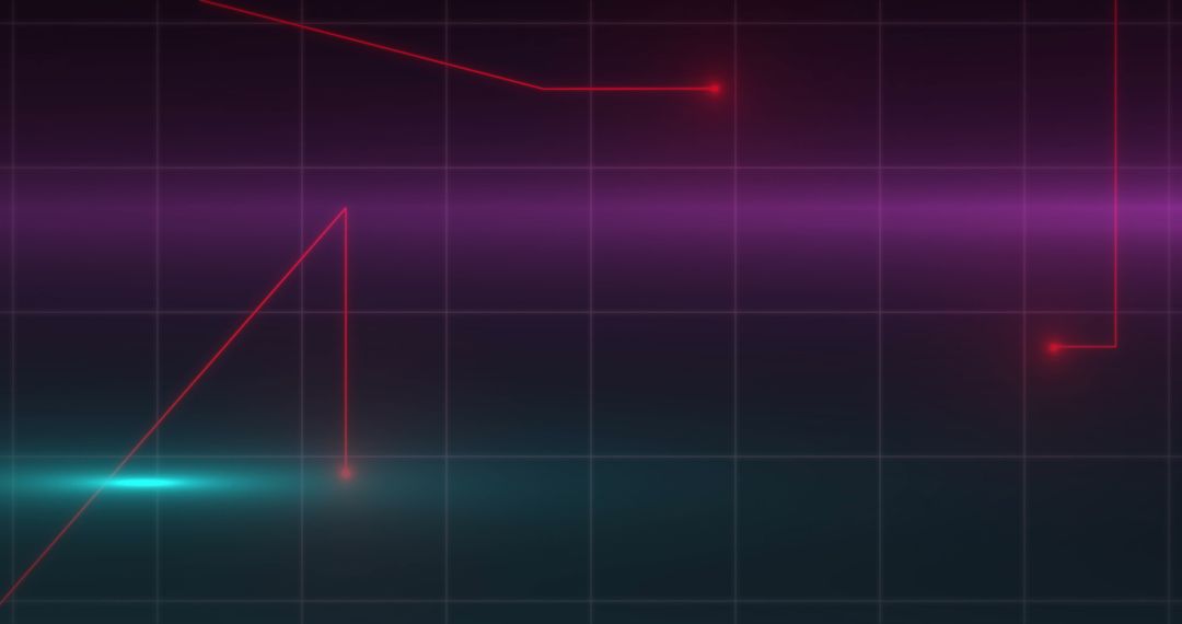 Glowing Digital Data Connections on Black Background