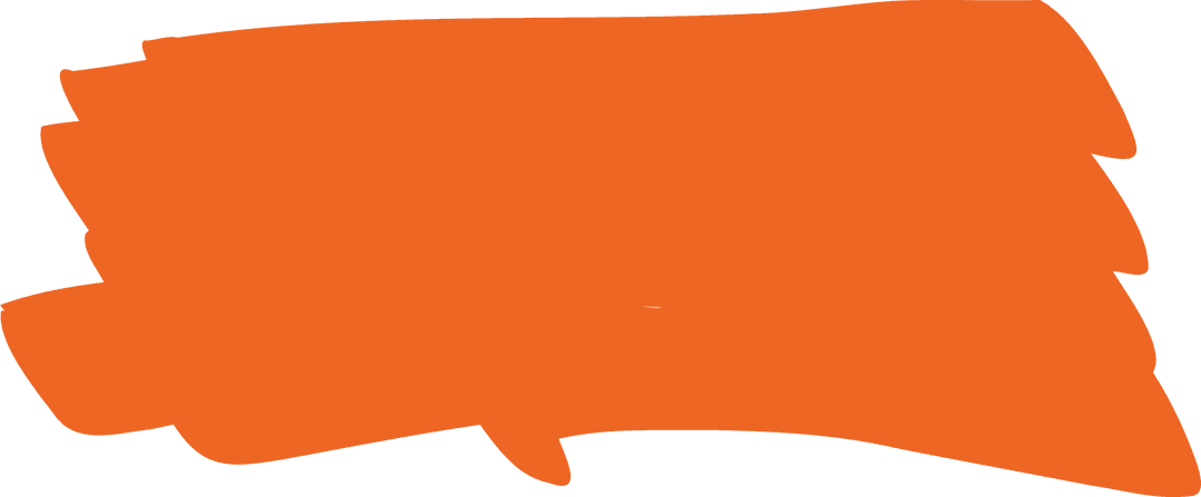 Orange Paint Splash with Copy Space on Transparent Background