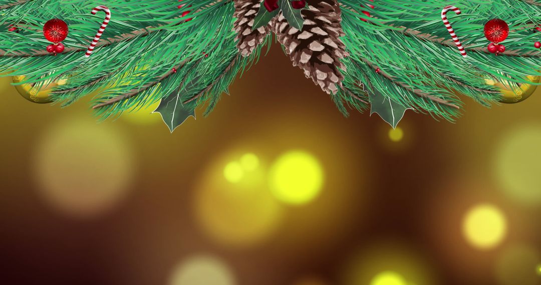 Festive Christmas Wreath with Pinecones and Candy Canes