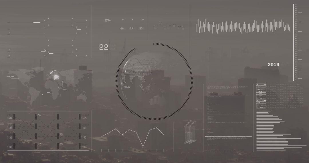 Innovative Data Interface with Business Analytics Over Cityscape