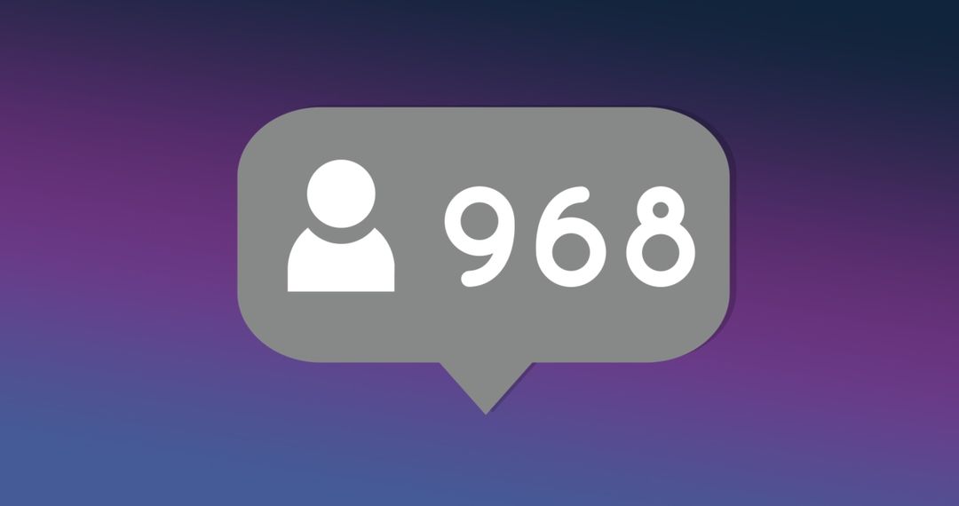 Social Media Users Icon Over Vibrant Gradient Background