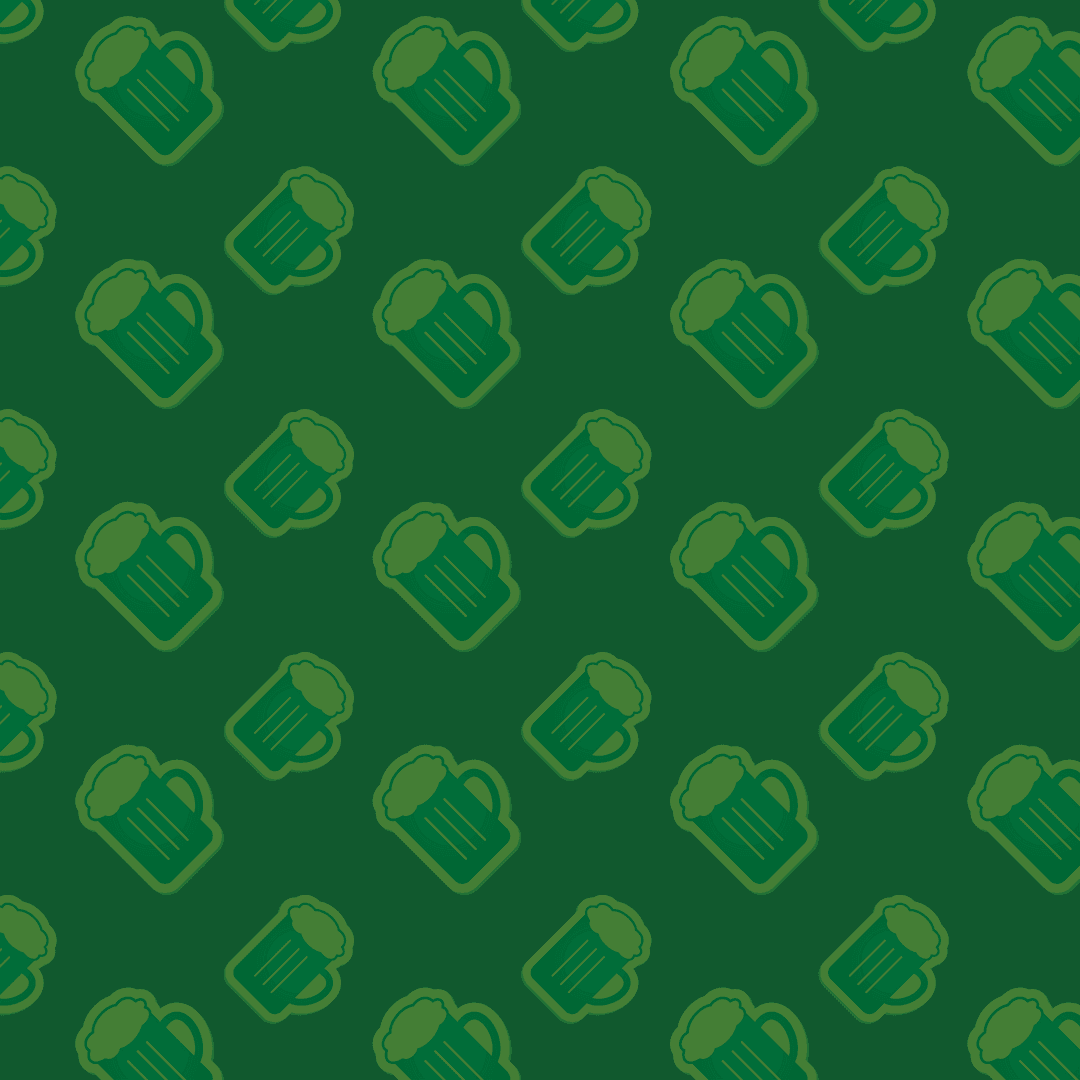 Transparent Green Beer Mugs Pattern Seamless Digital Illustration