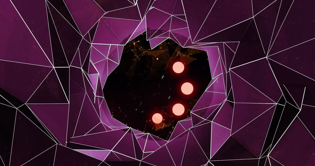 Abstract Geometric Cyber Cosmic Vortex with Points of Light