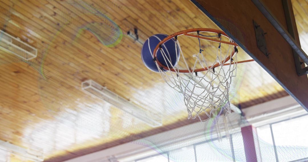 Basketball Scoring in Indoor Gymnasium