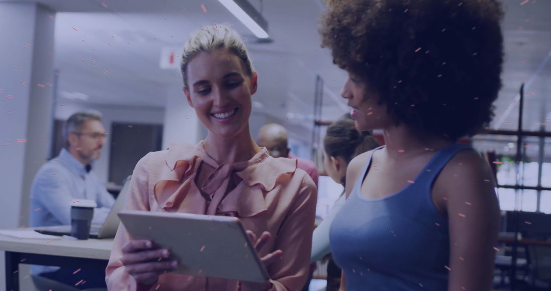 Diverse Professionals Collaborating in Modern Open-Plan Office