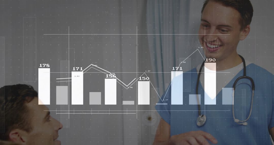 Medical Professional Analyzing Patient Data in Hospital Ward