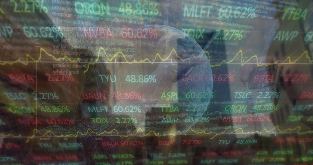 Global Financial Markets Data Analysis with Earth Background - Free Images, Stock Photos and Pictures on Pikwizard.com