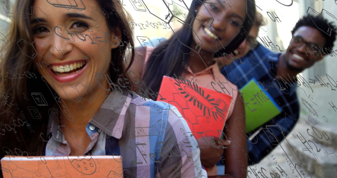 Group of Diverse University Students Holding Textbooks