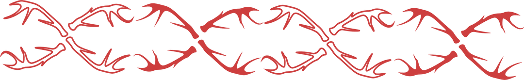 Red Abstract Repeating Border on Transparent Background