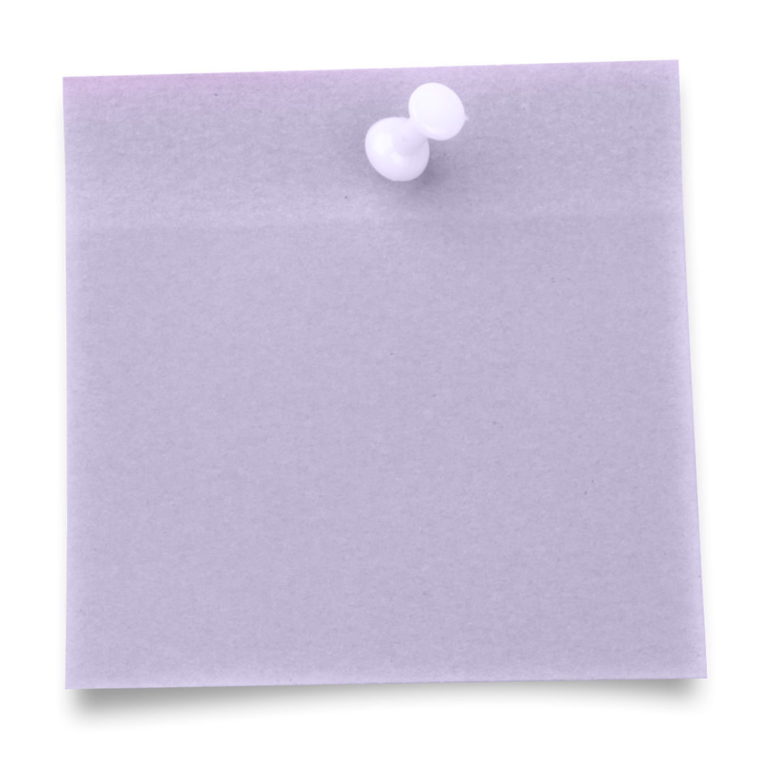 Transparent Blank Purple Sticky Note with Thumbtack Perfect for Message Display - Download Free Stock Images Pikwizard.com