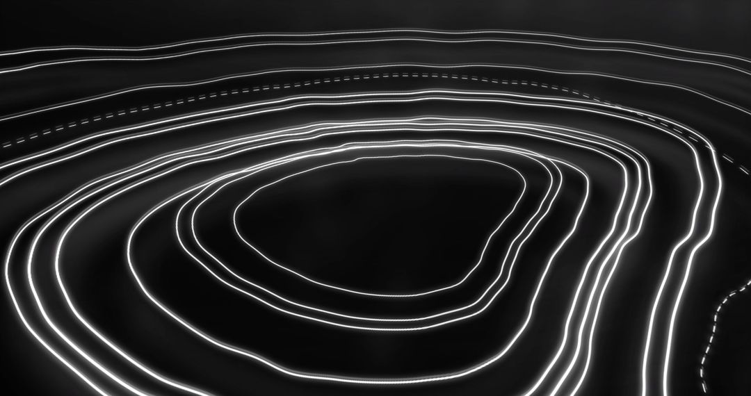 Hypnotic Glowing Lines with Flickering Light Motion